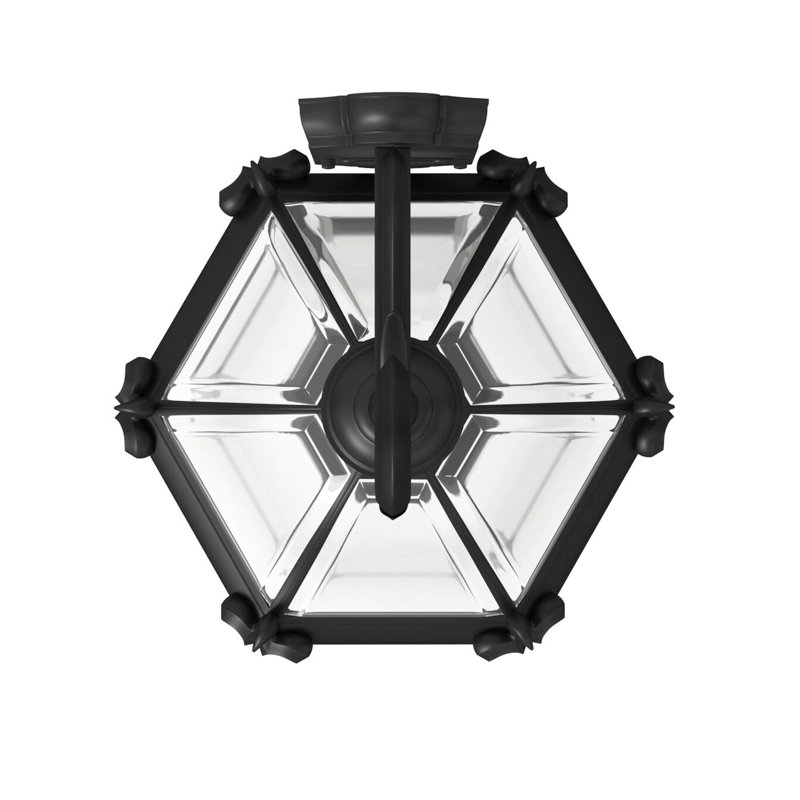 San Clemente 3-Light Outdoor Wall Lantern, Museum Black