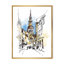 Vintage Old Europe View I - peinture sur toile encadrée