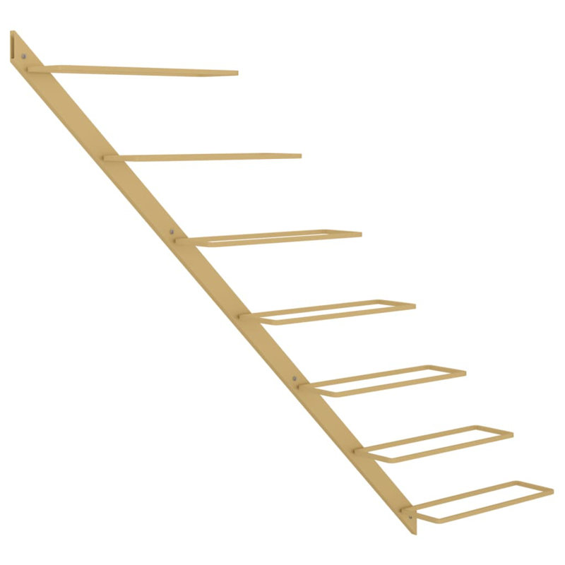 Dudek Wall Mounted Wine Bottle Rack, Gold