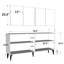 Buffet 4 portes avec détails rectangulaires dorés / argentés-761497040