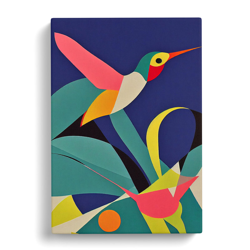 Sterne Hummingbird Abstract Vol.2 - Wrapped Canvas, 76cm H x 50cm W x 3cm D