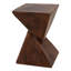 Table d'appoint contemporaine brun foncé, 12,5 po x 18 po, finition résistante aux égratignures, ajout de bureau P, P, accent de patio lisse