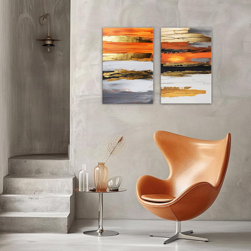 2 Piece Wrapped Canvas Wall Art