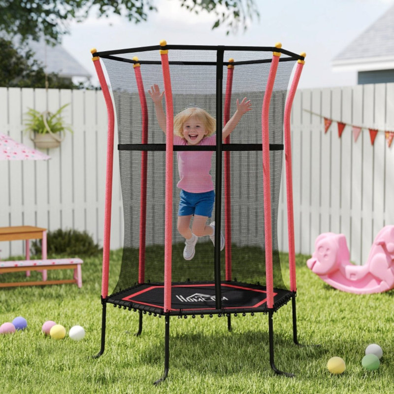 EvoNet 163.5cm Hexagon with Safety Enclosure Kid / Toddler Trampoline