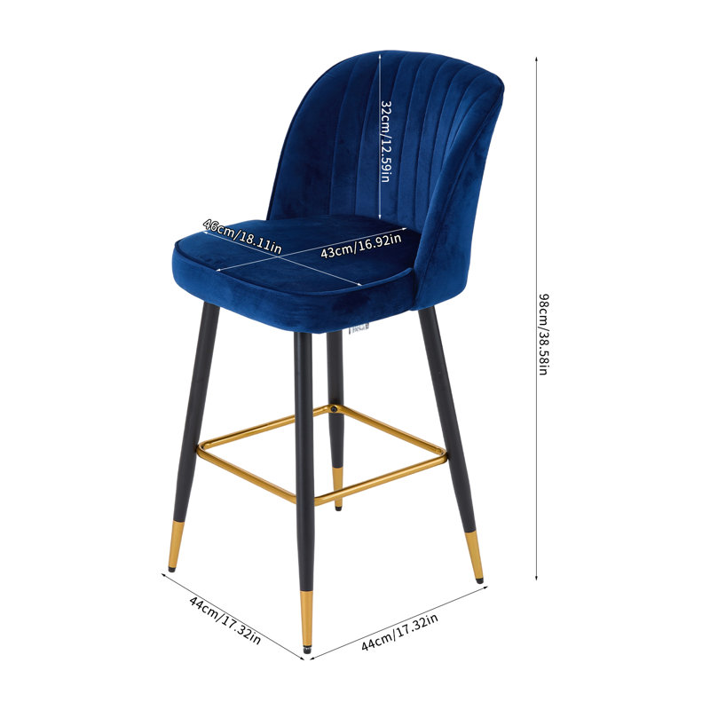 Counter Stool with Metal Frame