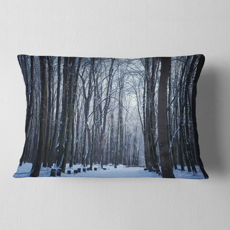 Coussin Thick Woods in Winter Forest