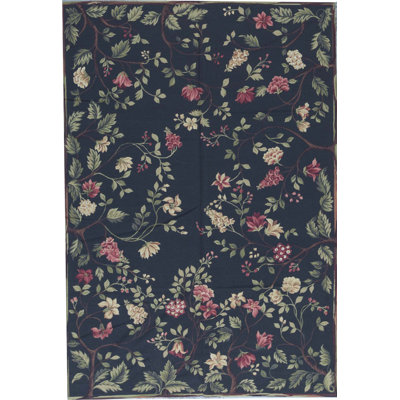 Hand-Knotted High-Quality Black Area Rug