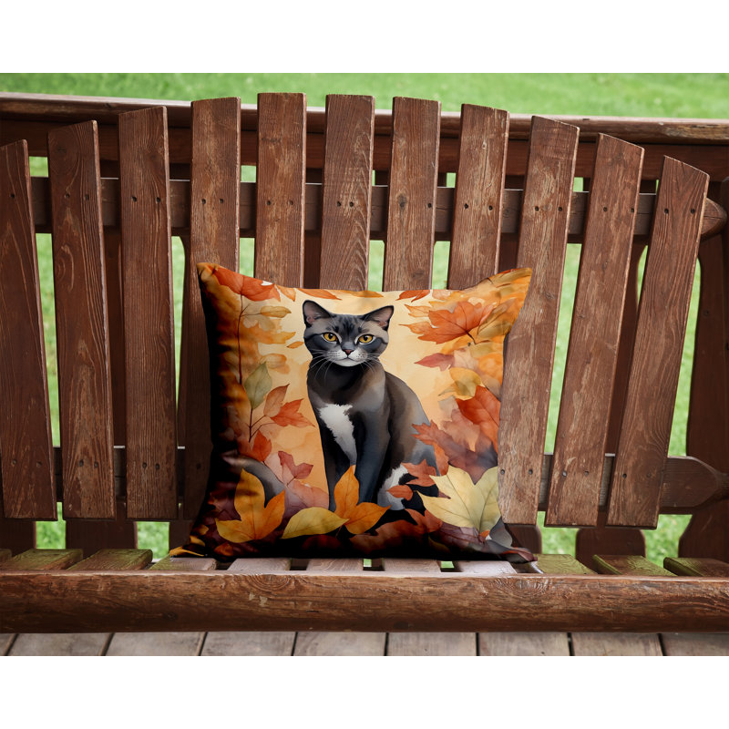 Coussin Asian Asian in Fall Leaves, Carré 14 po