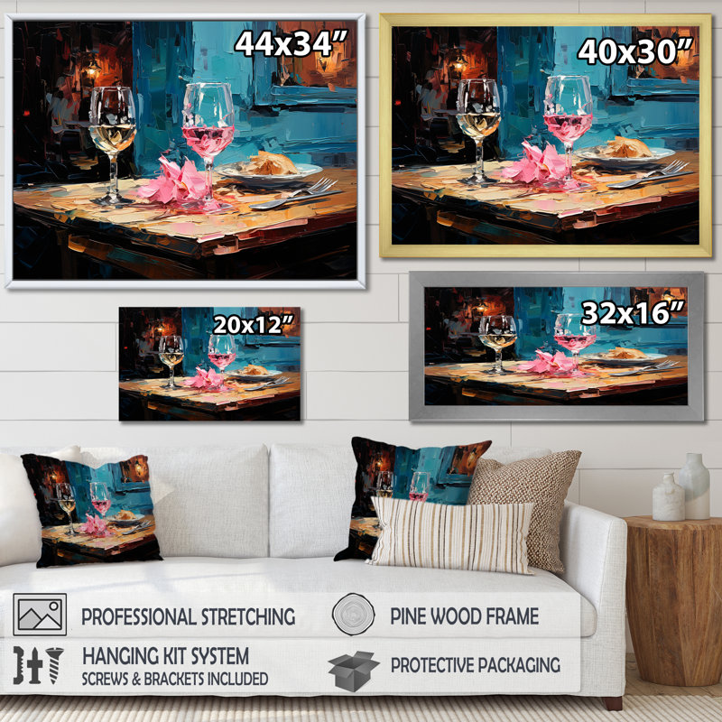 Doux prune ombre de syrah vin - art mural vin, Cadre flottant doré, H 24 po x l 32 po x P 1 po