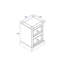 Thea 2 Drawer Bedside Table, End Table, Side Table, Pine Antique waxed, Corona design