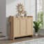 Chada 30 Pair Rattan Shoe Storage Cabinet With 3 Doors And Adjustable Shelves-110438747