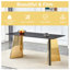 Table en marbre noir de 63 po x 31,5 po avec pieds en acier inoxydable doré - Gratté, forme stable, salle à manger rectangulaire en marbre Ambiance chic résistante à la chaleur, savoir-faire raffiné, design