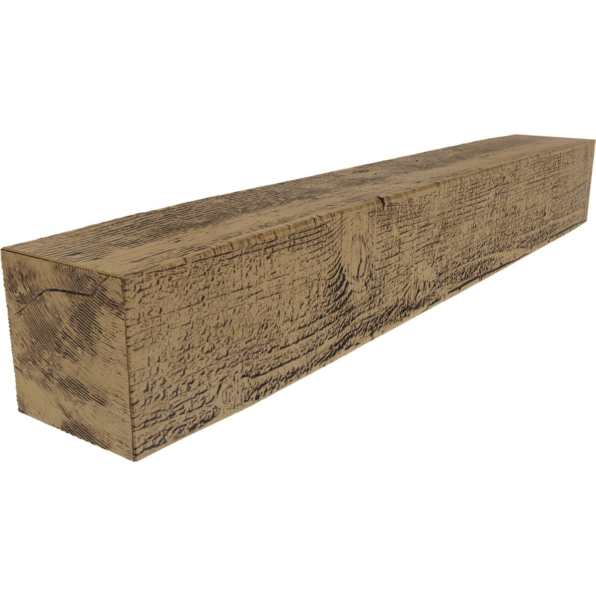 Rough Sawn Faux Wood Fireplace Mantel