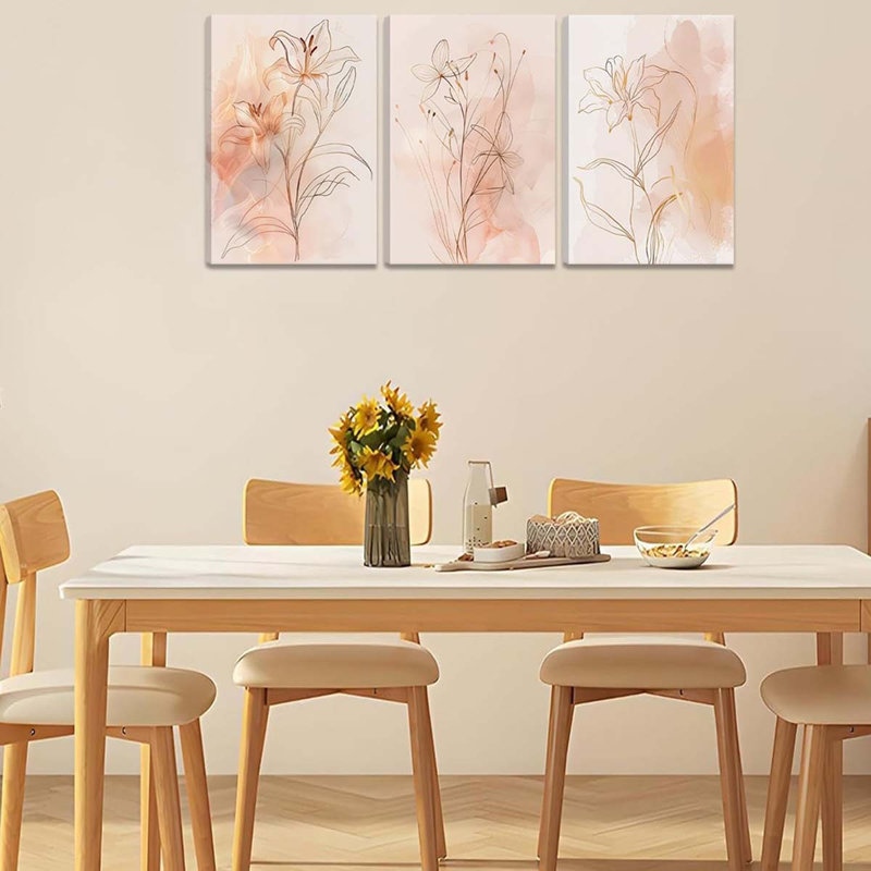 3 Piece Wrapped Canvas Print, 40 cm H x 30 cm W