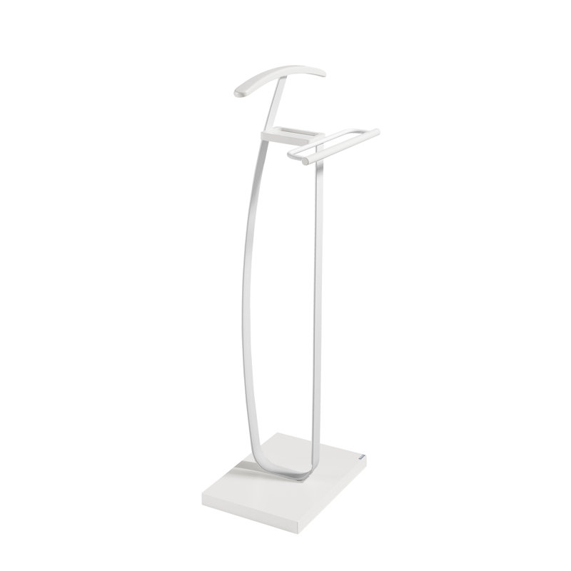 Solid Wood Freestanding Valet Stand, White