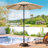 55 lb Resin Heavy Duty   Parasol Holder Free Standing  Patio Umbrella Base Stand  with 4 Lockable Wheels-109050161