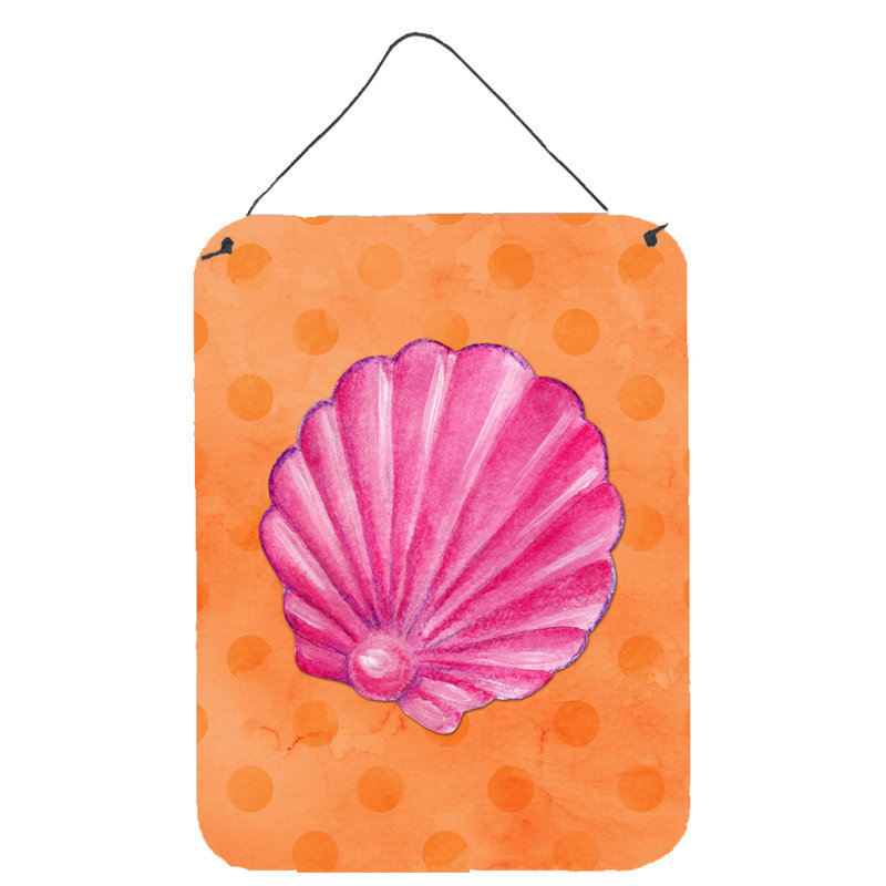 Décoration murale polkadot suspendue sea shell prints, Orange
