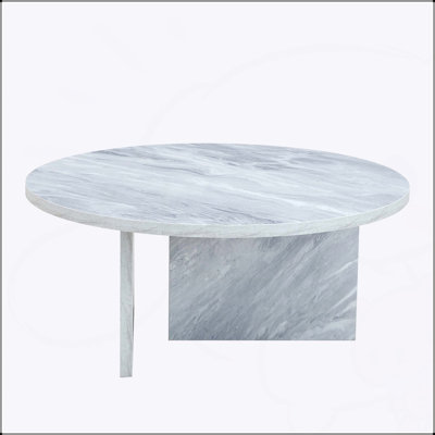 Versatile MDF Round Coffee Table for Various Interior Styles, Exhibiting Modern Minimalism and Nordic Charm, with Product Dimensions of 31.5*31.5*13.98 Inches.