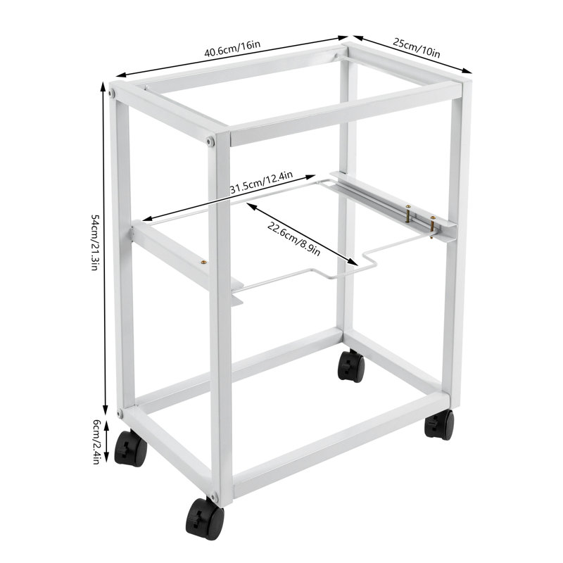 Chariot-classeur à roulettes, Blanc
