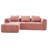 Modular Sectional Sofa, L-Shaped Sofa With Small Side Pockets-1780473957