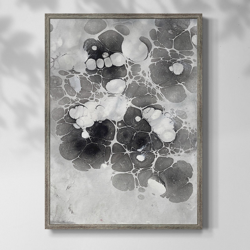Marbling XIII Framed Print - Solid Wood, 21" H x 17" W
