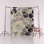 Tapis décoratif moderne à motif géométrique hexagonal gris et beige-2019682796