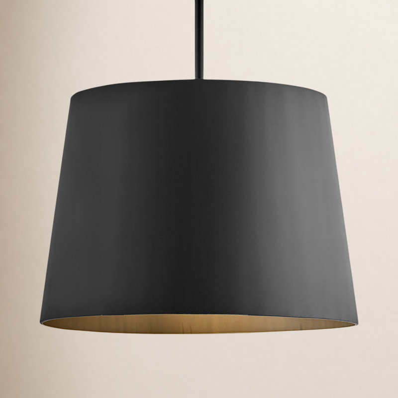 Alder 1 -Bulb 15.25" H Outdoor Pendant, Black