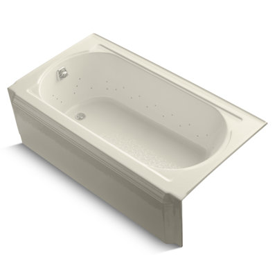 Baignoire à balnéo en fonte Mémoires 60 po x 33,75 po avec chauffe-eau