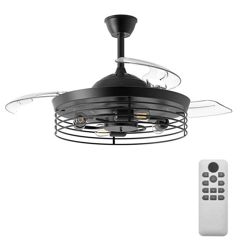 Retractable Ceiling Fan With Lights