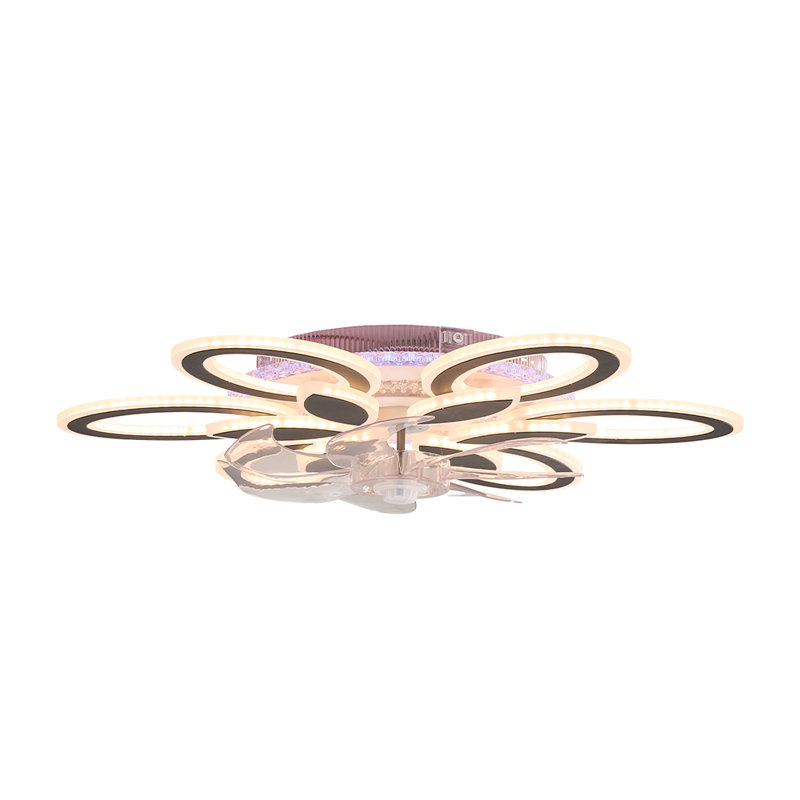 Ceiling Fan with LED Lights, Black