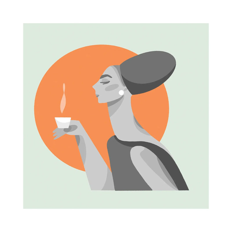 Impeccable Coffee by Olga Masevich - Gallery-Wrapped Canvas Giclée on Canvas, Canvas, 30.48 cm H x 30.48 cm W