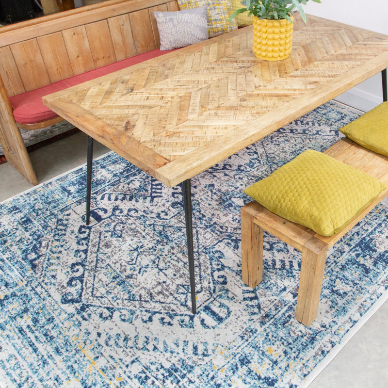 Breunig Aztec Navy Blue/Cream Rug, Rectangle 160 x 230cm