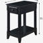 Table d'appoint noire avec tablette inférieure-1270098520