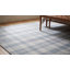 Tapis contemporain gris à motif géométrique en laine noué à la main-1562061450