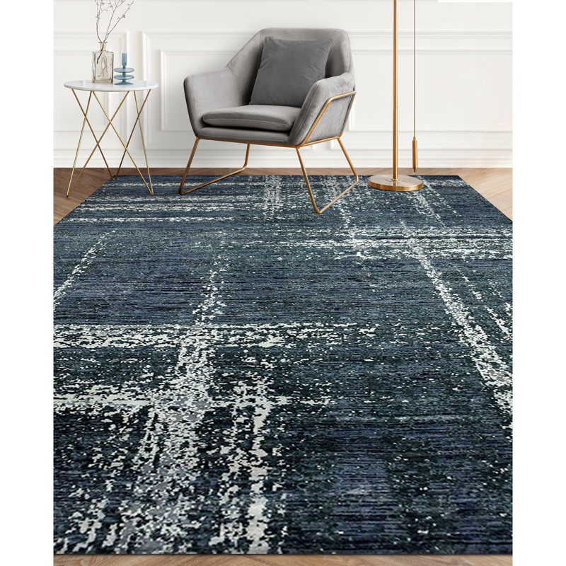 Canterbury Hand Knotted Abstract Area Rug, Rectangle 9' x 12'