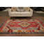 Tapis géométrique à tissage plat kilim 5 x 8