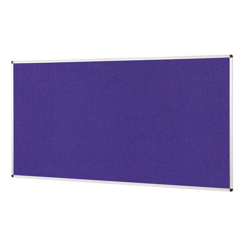 Wall Mounted Bulletin Board, Purple, 90 cm H x 120 cm W x 1.2 cm D