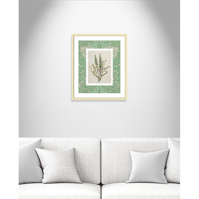 «Jade Botanical II Print» par Carol Robinson, 21.5'' W x 25.5'' H, Matted Print, Matte Gold