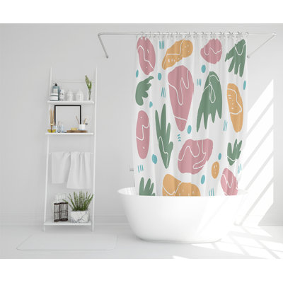 Elle-Ann 13 Piece Polyester Shower Curtain Set