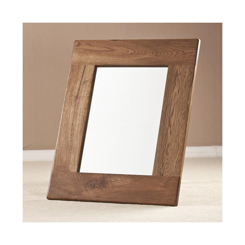 Wood Flat Wall Mirror, 60 cm H X 75 cm W