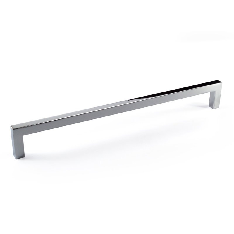 Poignée barre 10 po en zinc massif, Chrome poli, 10"
