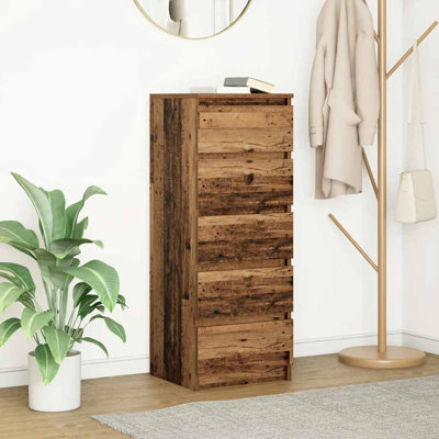 Sideboard With Drawers 37.5X35x99 Cm Engineered Wood