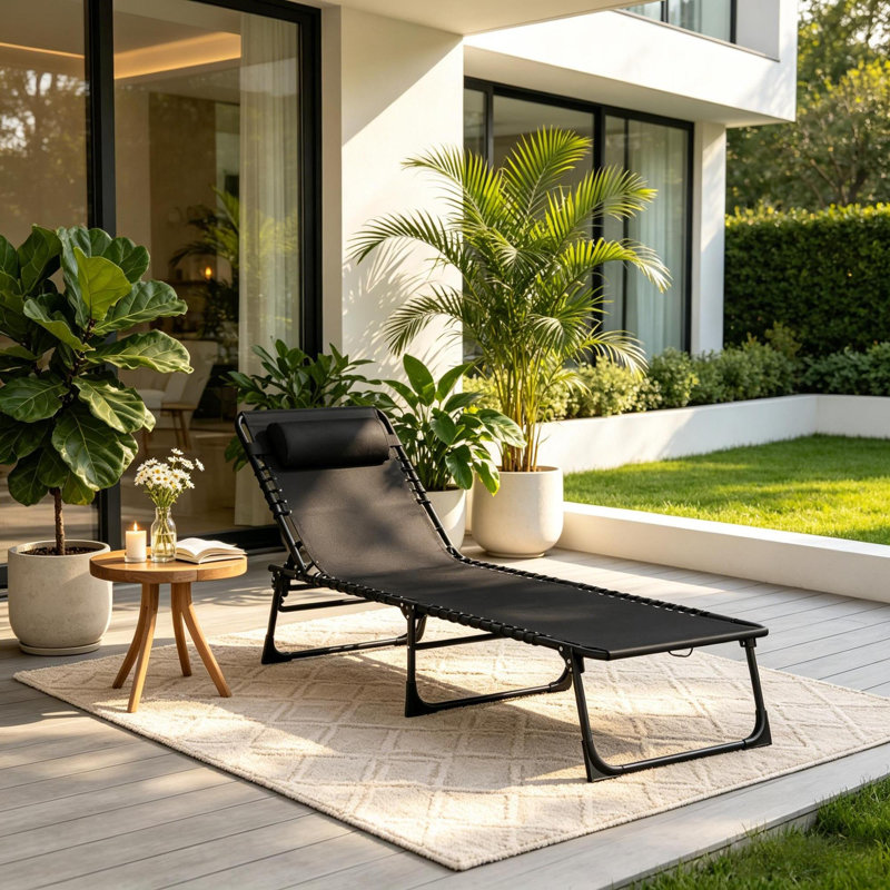 Méridiennes de patio réglables, filet d'extérieur portatif moderne en acier