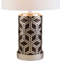 Lampe de table 29,5 po de hauteur, motif tissé châtaignier