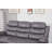 Faux Leather Manual Reclining Sofa with LED Lights With Drop Down Table-1814434773