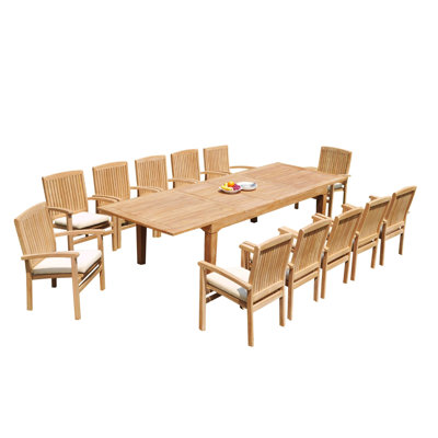 Ensemble repas 9 pièces teck Matamoros