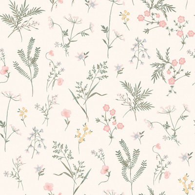 Papier peint rose Laura Ashley Crosswell