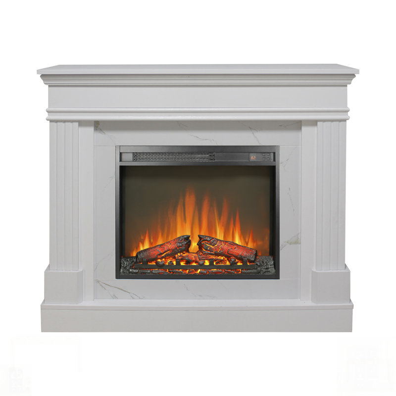Electric Fireplace With Realistic Log And Flame, Remote Control, Timer, Ideal For Living Room Or Bedroom Ambiance