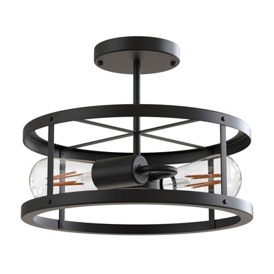Plafonnier semi-encastré 2 lumières 12,6 po Thanos