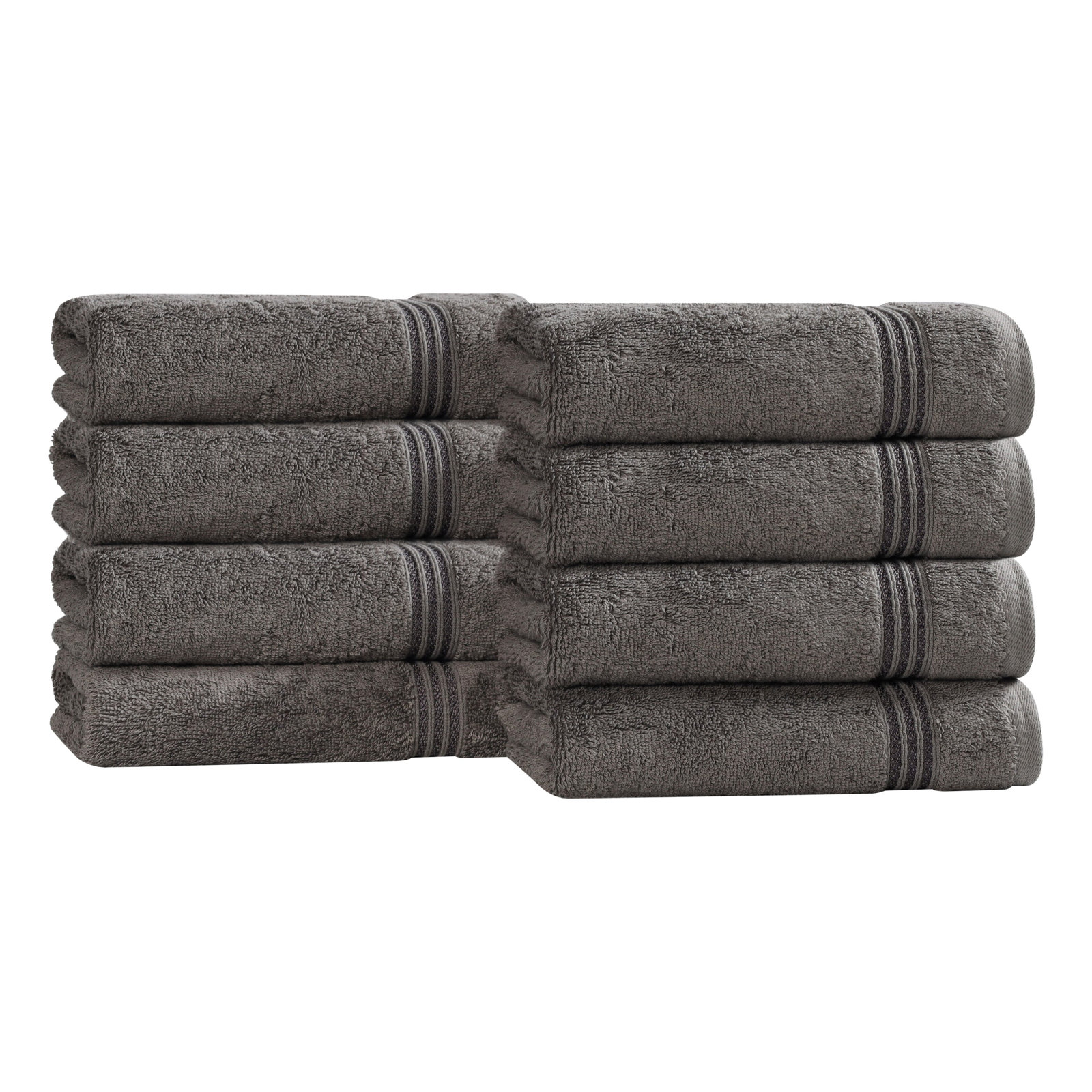 Oleg Egyptian Cotton Hand Towel Set, Charcoal